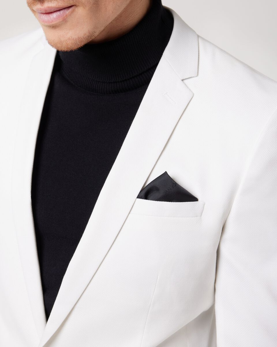 Slim Textured Detachable Shawl Collar Tuxedo